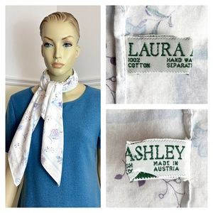 Vintage Laura Ashley cotton floral scarf